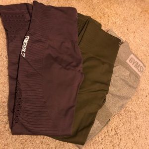 Set of gym shark leggings all size large